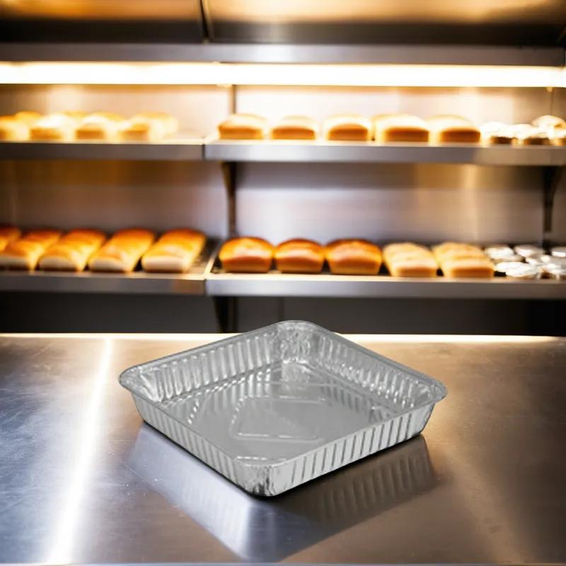 Bakery Pan 8X8X1.25 IN Aluminum Silver Square 500/Case