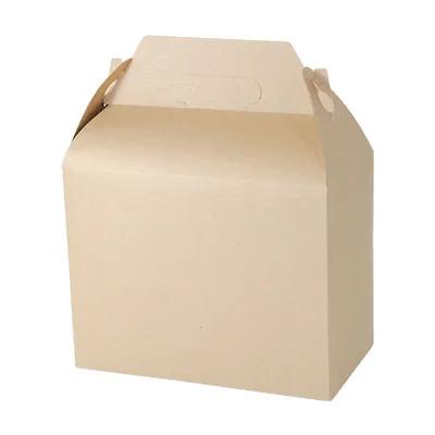 Lunch Take-Out Box Barn 8.875X5X6.75 IN Kraft Paperboard Kraft Rectangle With Handle 150/Bundle