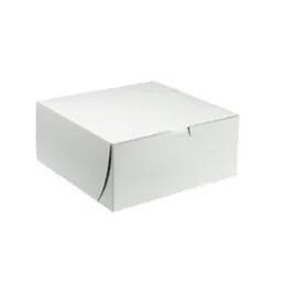 Bakery Box 10X10X3 IN Kraft Paperboard Pink Square Lock Corner 250/Bundle