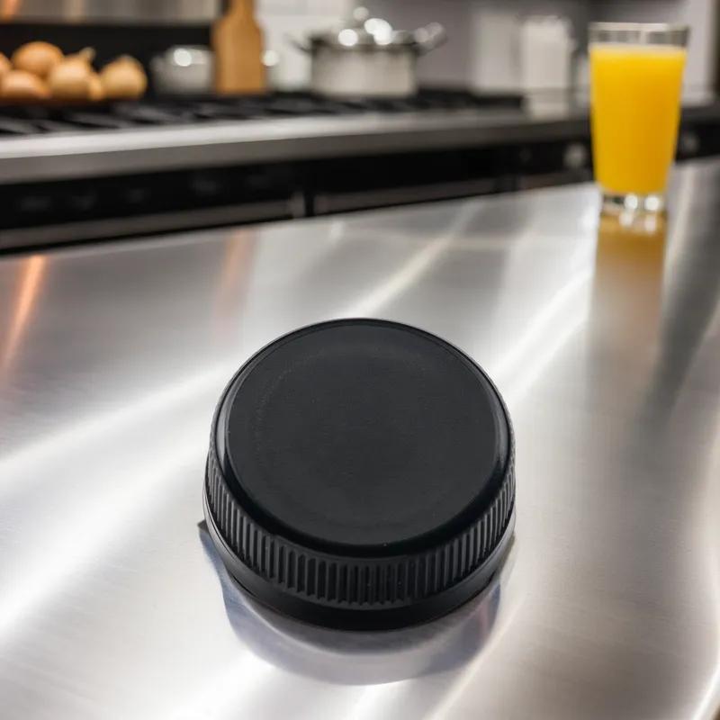 Cap Plastic Black For HDPE & PET Bottles Screw Top 2500/Case