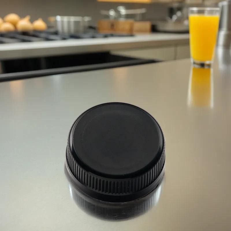 Cap Plastic Black For HDPE & PET Bottles Screw Top 2500/Case