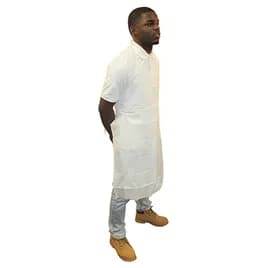 Apron 28X46 IN White 2MIL PE Disposable 500/Case