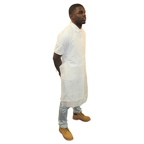 Apron 28X46 IN White 2MIL PE Disposable 500/Case