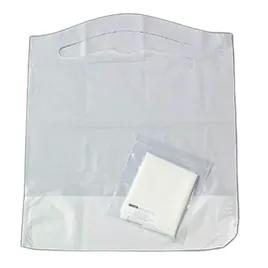 Bib 18X32 IN White Tissue Paper Plastic With Ties 300/Case