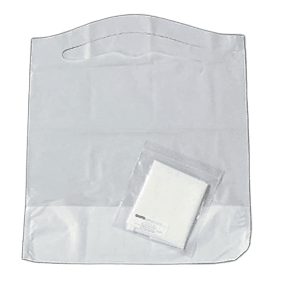 Bib 18X32 IN White Tissue Paper Plastic With Ties 300/Case