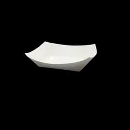 Food Tray 2 LB Clay-Coated Paperboard Kraft White Rectangle 1000/Case