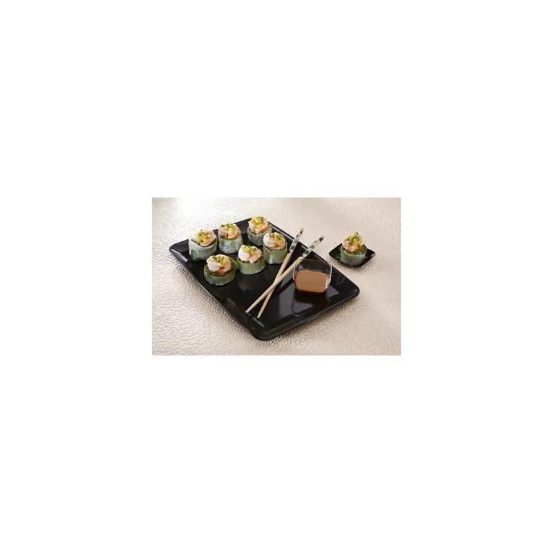 Mozaïk® Serving Tray Base 5.9X9.5X0.45 IN PS Black Rectangle 72/Case
