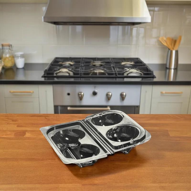 Egg Take-Out Container Hinged With Dome Lid 6X4X1 IN Plastic Clear Rectangle 840/Case