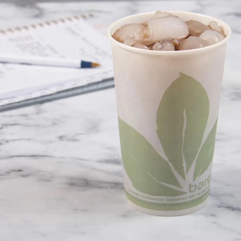 Solo® Cold Cup 16 OZ Wax Coated Paper Multicolor Bare® Stock Print 50 Count/Bag 20 Bags/Case 1000 Count/Case