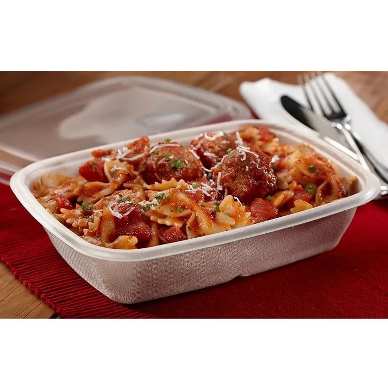 Lid Dome 8.8X6.5X0.5 IN PP Clear Rectangle For 28 OZ Container Unhinged 150/Case