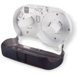 San Jamar Toilet Paper Dispenser 12.25X19.75X6 IN Plastic Black 2-Roll Jumbo (JRT) 9IN Roll 3.25IN Core Diameter 1/Each