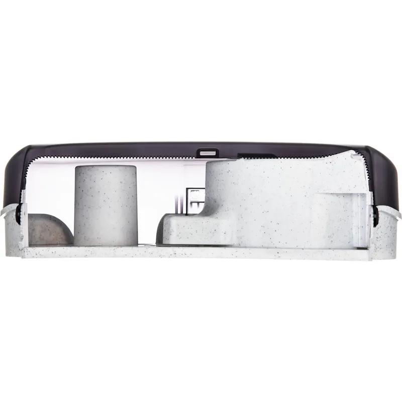 San Jamar Toilet Paper Dispenser 12.25X19.75X6 IN Plastic Black 2-Roll Jumbo (JRT) 9IN Roll 3.25IN Core Diameter 1/Each