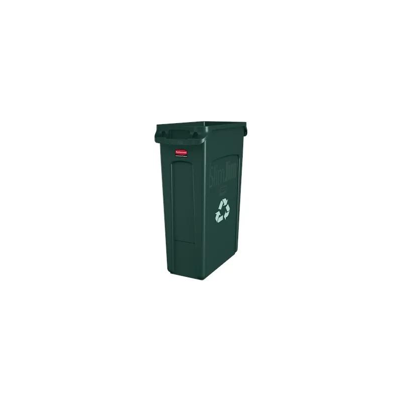 Slim Jim® Trash Can Green Resin Venting Channels Slim 1/Each