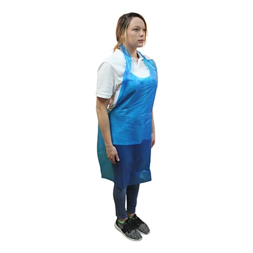 Apron 28X46 IN Blue 1MIL PE Disposable 1000/Case