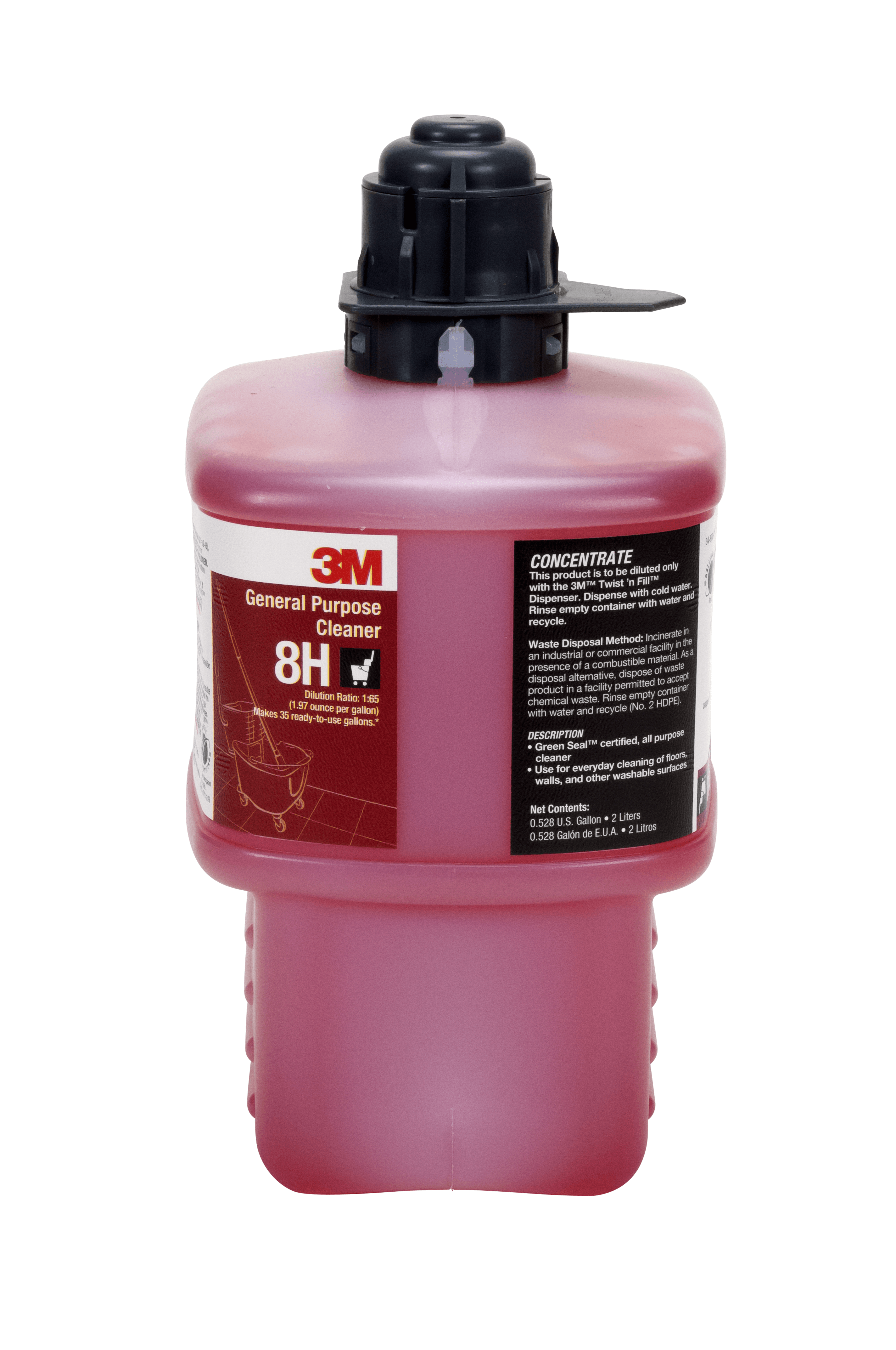 3M™ 8H Clean Scent All Purpose Cleaner 2 L Concentrate No Rinse 1/Box