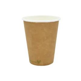 Hot Cup 8 OZ Single Wall Poly-Coated Paper Kraft 1000/Case