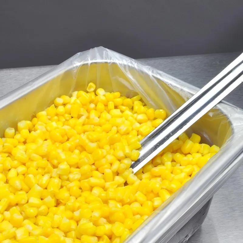 Steam Table Pan Liner Full Size 34X25 IN HDPE Clear 0.5MIL Open Ended Flat On Roll With Twist Ties 250/Roll