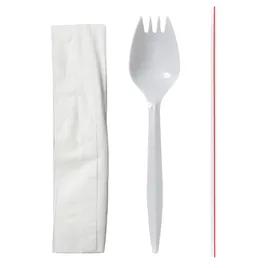 Victoria Bay 3PC Cutlery Kit PP Medium Weight With 8X10 Napkin,Milk Straw,Spork 2000/Case