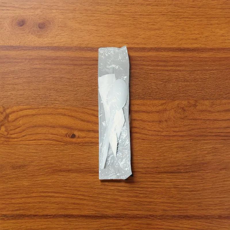 Victoria Bay 2PC Cutlery Kit PP White Medium Weight With 1PLY Napkin, Teaspoon 2000/Case