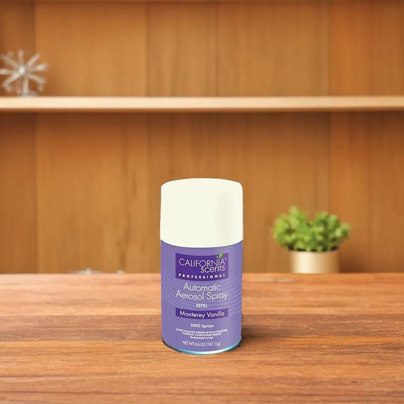 Air Freshener Monterey Vanilla Aerosol 6.6 FLOZ For Metered Aerosol Dispenser Dispenser 12/Case