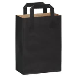 Bag 6.9X3.5 IN 6.9 IN Paper Black With Handle 500 Count/Case