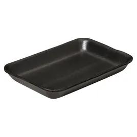 2 Meat Tray 5.75X8.25X1 IN Polystyrene Foam Deep Black Rectangle 500/Case