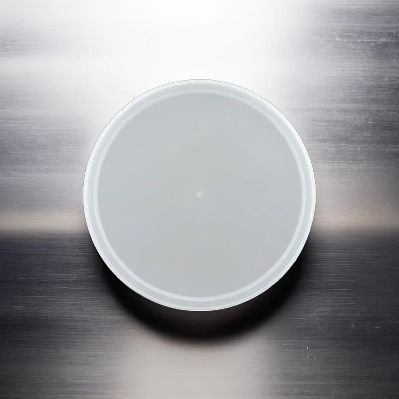 Classic Line Lid Flat 8.85X0.535 IN LLDPE Clear Round For 160 OZ Container 100/Case