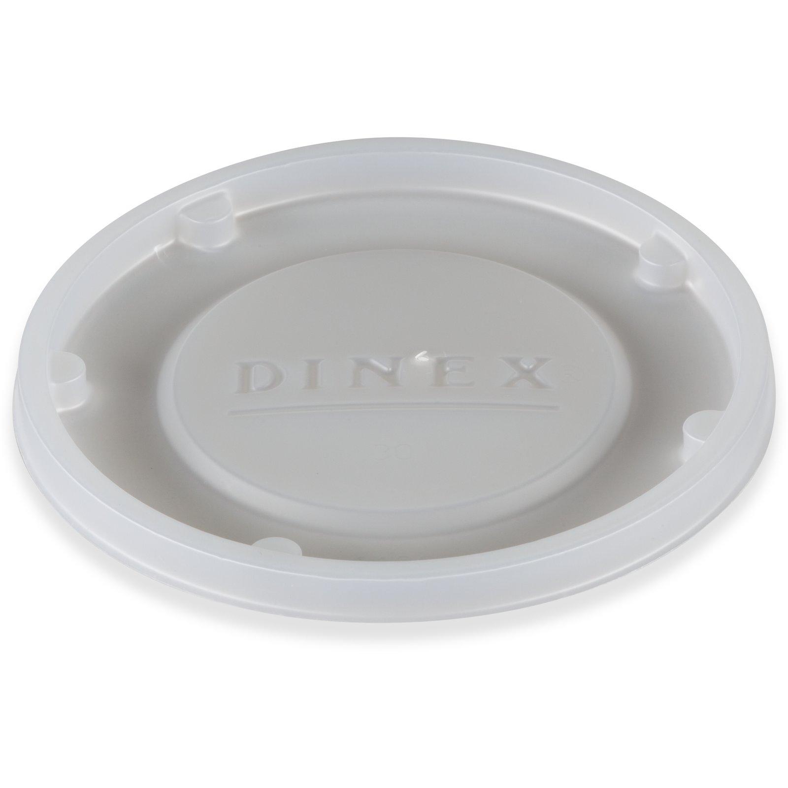 Dinex® Lid Flat PS Translucent For 6-8 OZ Cup No Hole 1000/Case