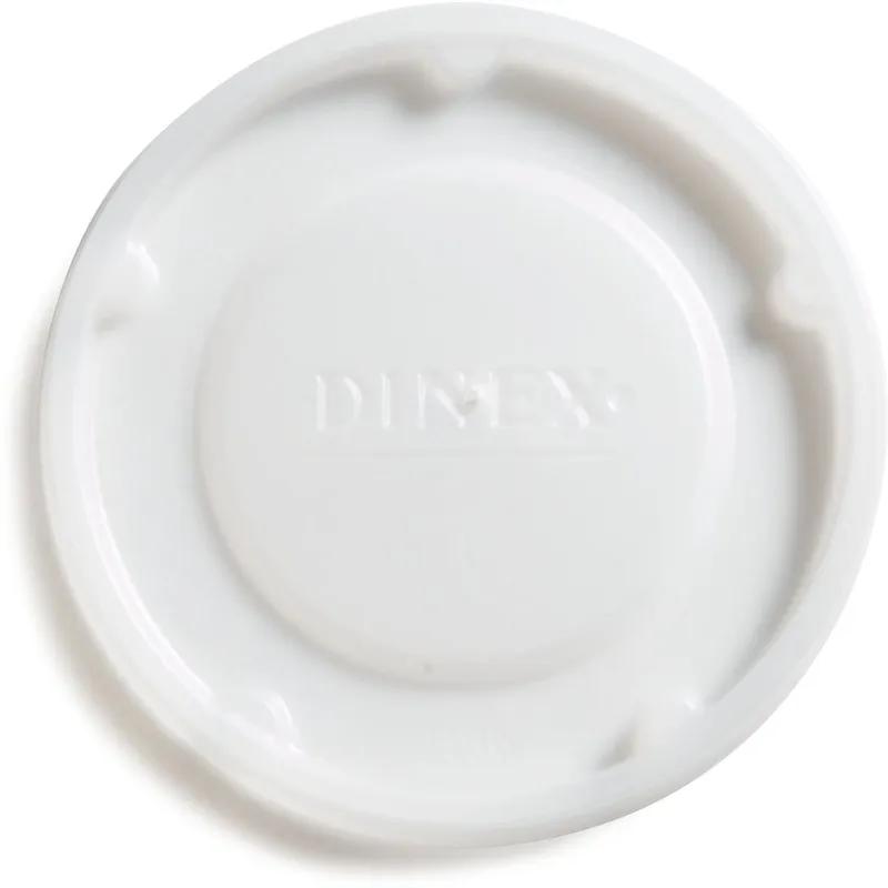 Dinex® Lid Flat PS Translucent For 6-8 OZ Cup No Hole 1000/Case