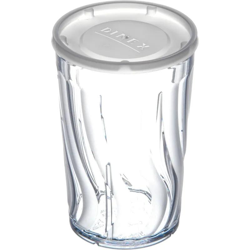Dinex® Lid Flat PS Translucent For 6-8 OZ Cup No Hole 1000/Case
