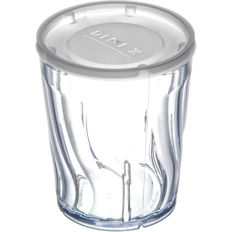 Dinex® Lid Flat PS Translucent For 6-8 OZ Cup No Hole 1000/Case