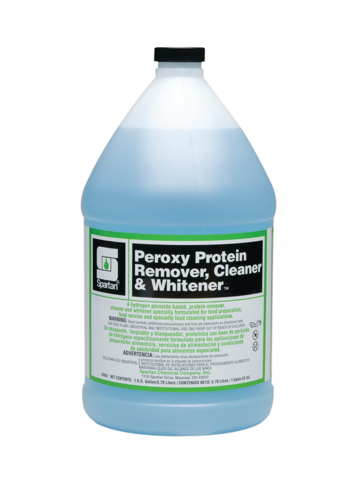 Peroxy Protein Remover, Cleaner & Whitener Fragrance Free Food Processing Detergent 1 GAL Food Contact Acidic 4/Case