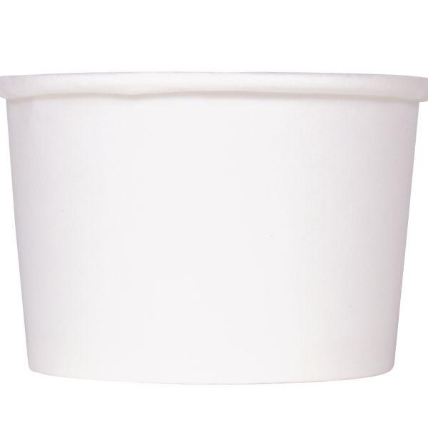 Karat® Food Container Base 4 OZ Double Wall Poly-Coated Paper White Round 1000/Case