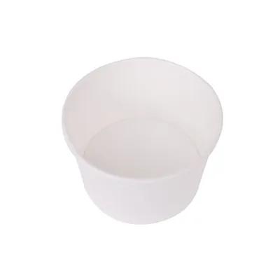 Karat® Food Container Base 4 OZ Double Wall Poly-Coated Paper White Round 1000/Case