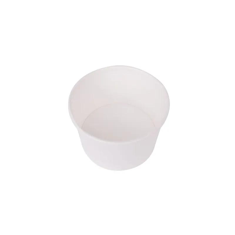 Karat® Food Container Base 4 OZ Double Wall Poly-Coated Paper White Round 1000/Case