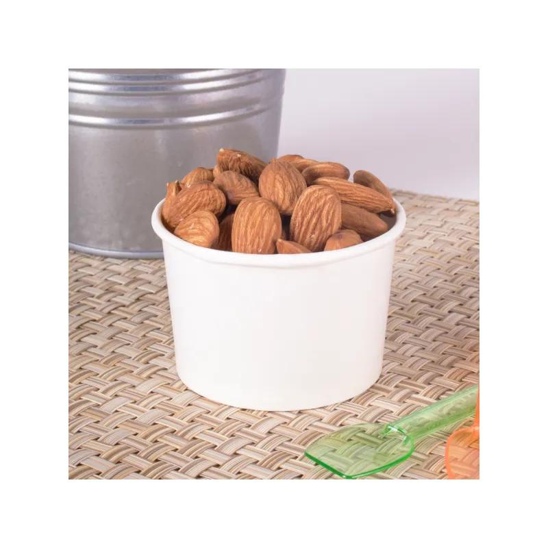 Karat® Food Container Base 4 OZ Double Wall Poly-Coated Paper White Round 1000/Case