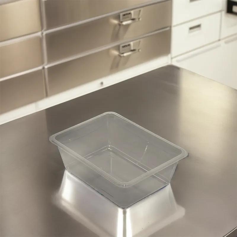 Fresh 'n Clear® Deli Container Base 64 OZ PET Clear Rectangle 360/Case