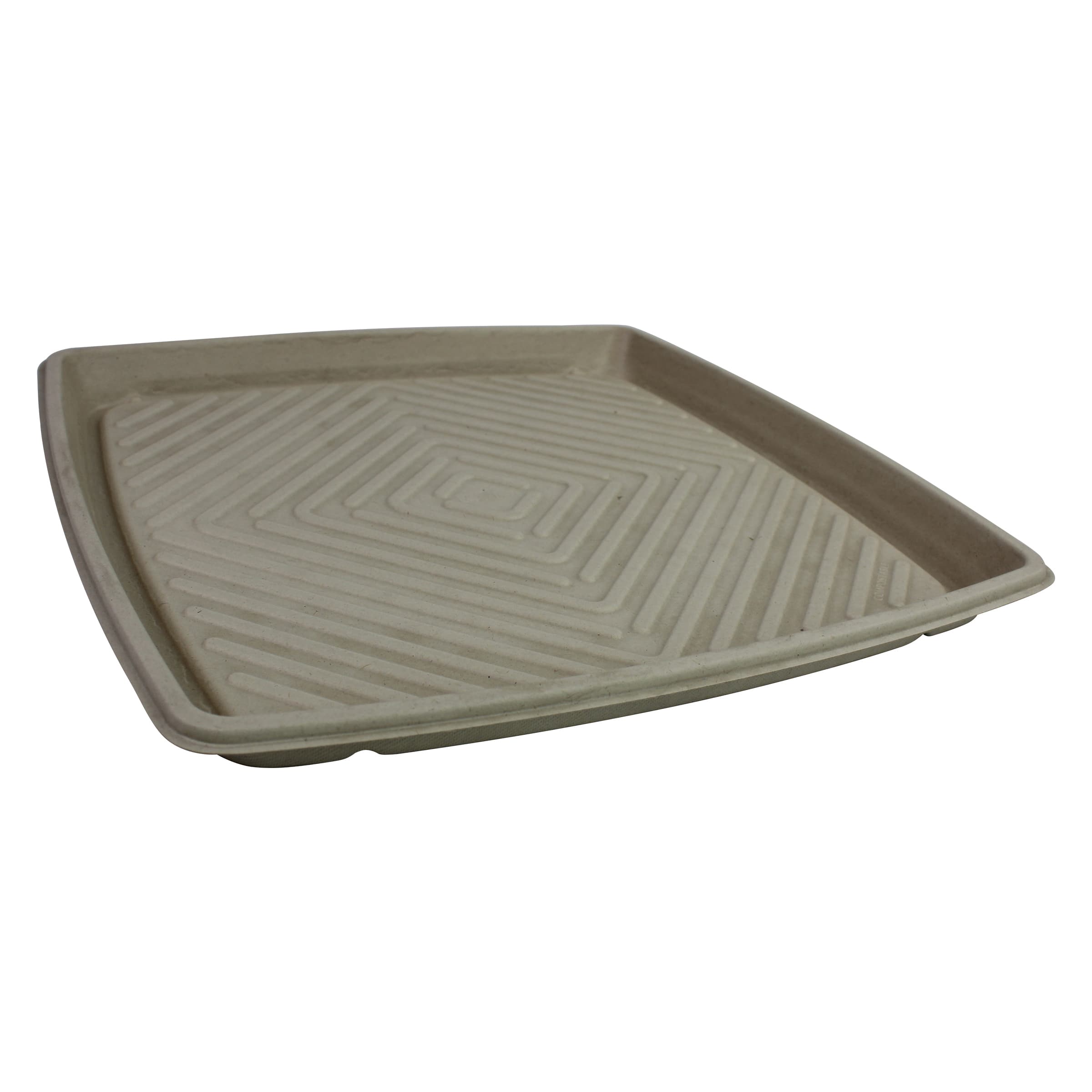Serving Tray Base 16X16X1.13 IN Pulp Fiber Kraft Square 25/Case