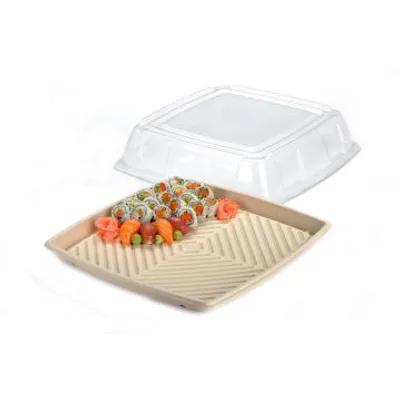 Lid 16.07X16.07X3.56 IN PET Clear Square For Platter 25/Case