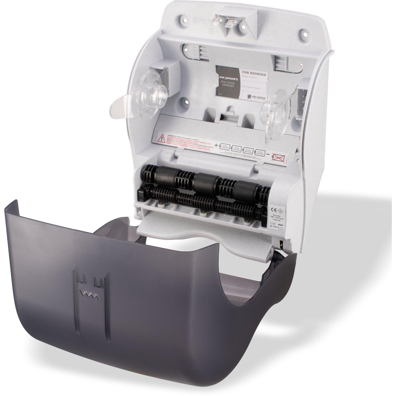 San Jamar Tear-N-Dry Essence Paper Towel Dispenser ABS Wall Mount Black Electronic 1/Each