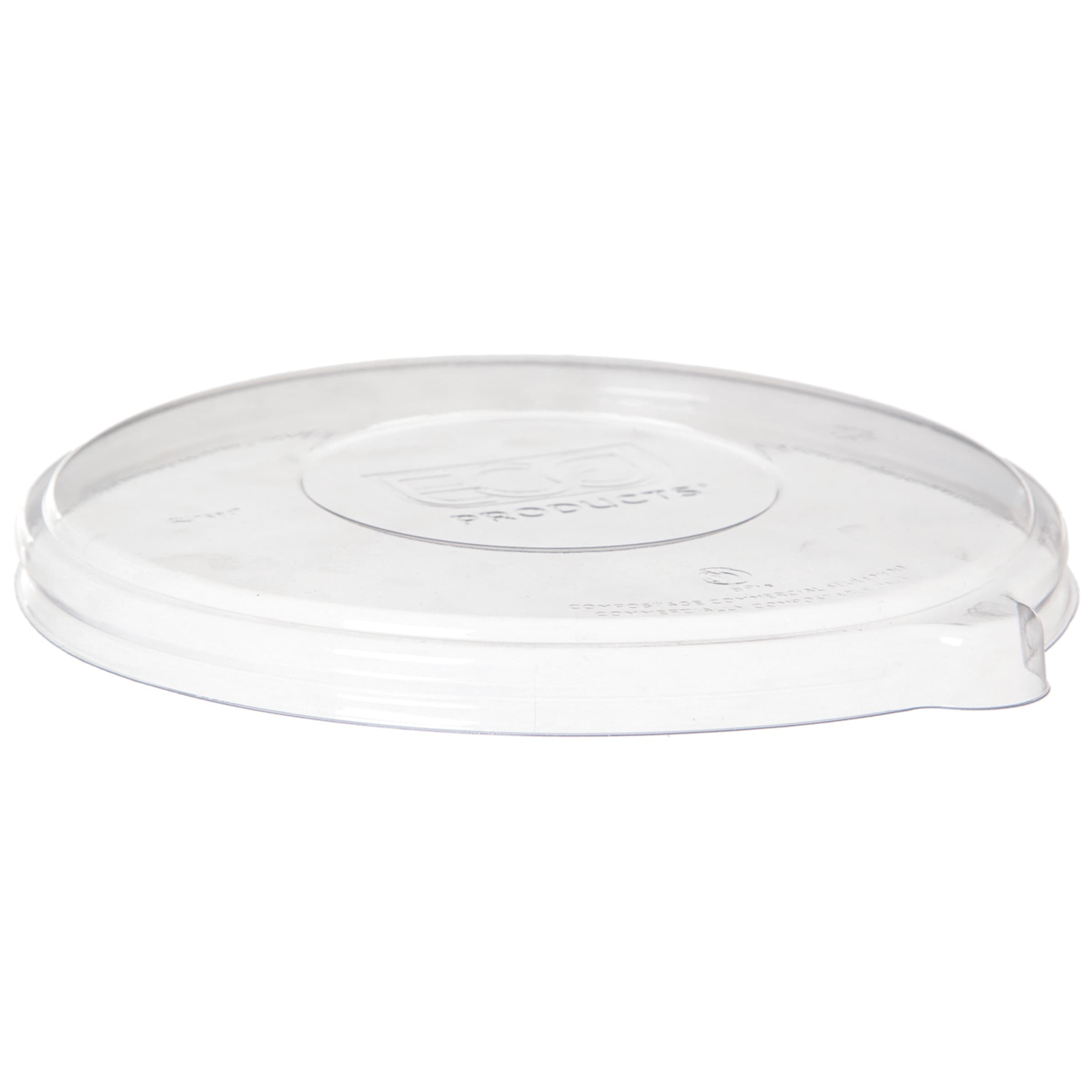 Lid Flat PLA White For 24-46 OZ Bowl 400/Case