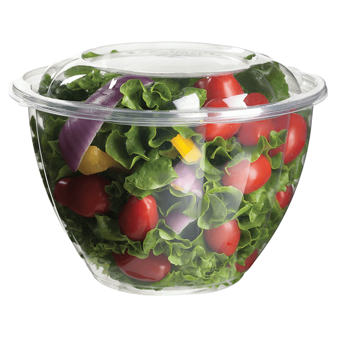 Salad Bowl & Lid Combo 48 OZ PLA 150/Case