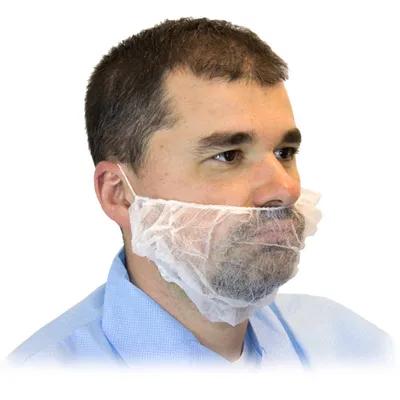 Beard Cover OS White PP Net 500/Case