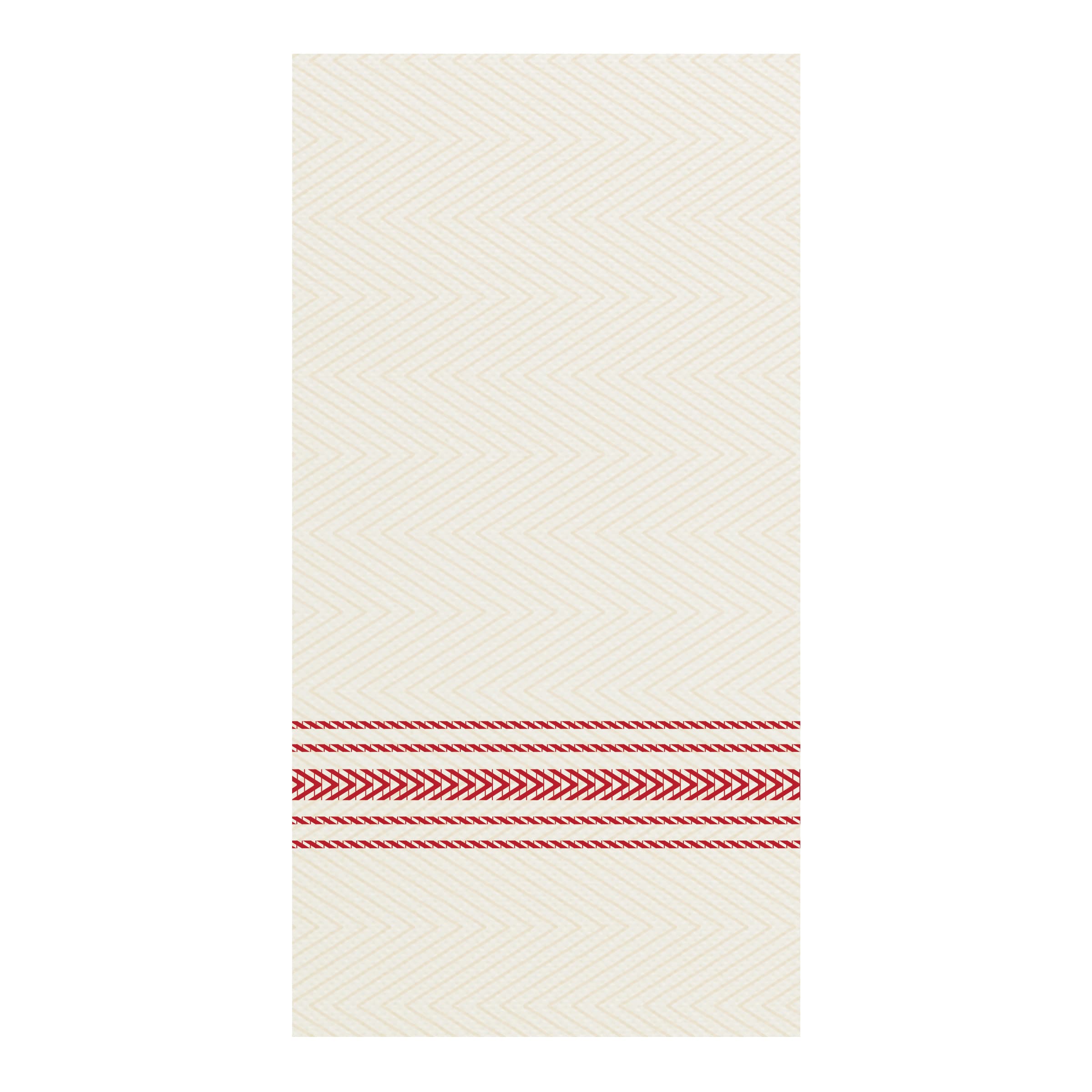 Dinner Napkins White Red Dishtowel Print Paper UltraPLY 800/Case