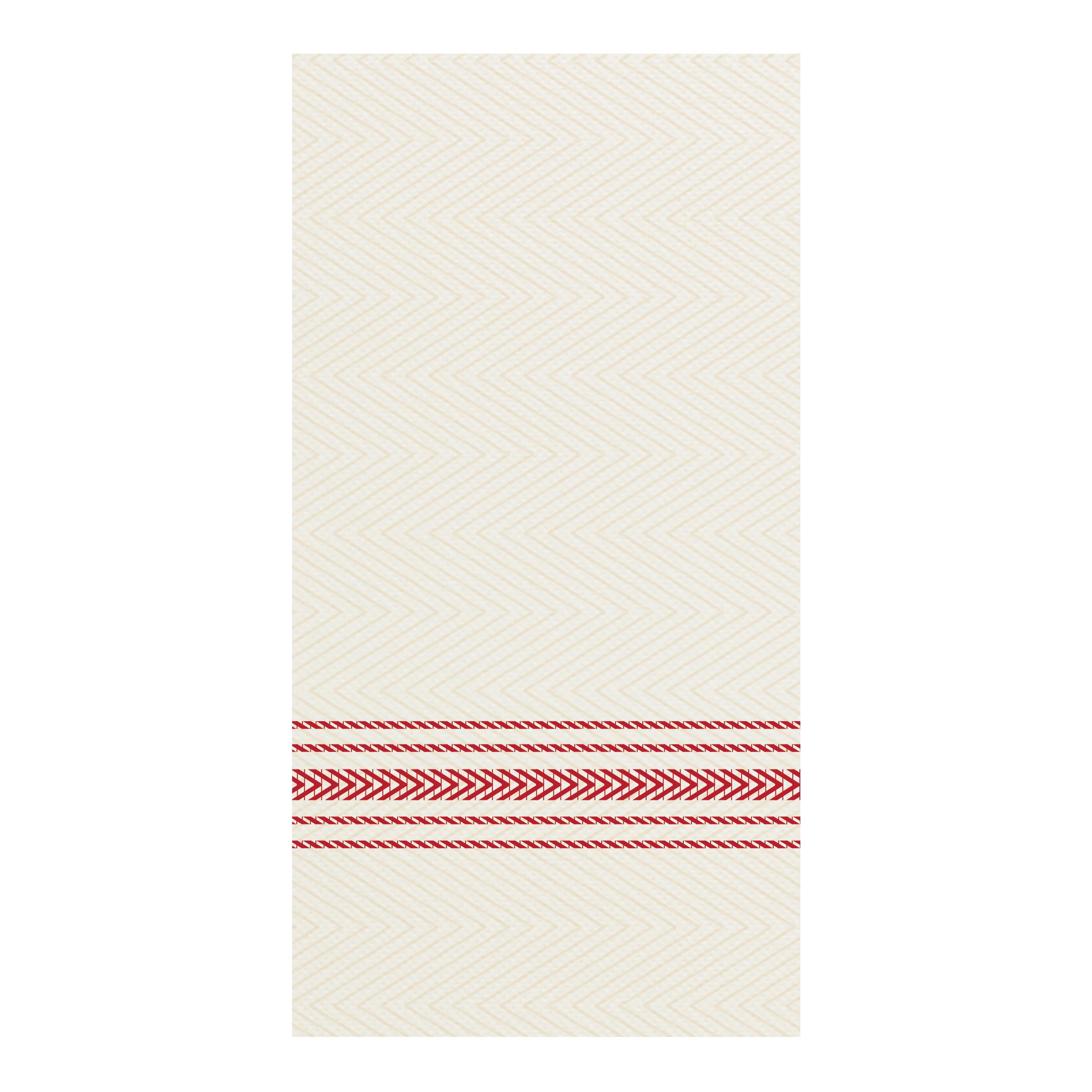 Dinner Napkins White Red Dishtowel Print Paper UltraPLY 800/Case