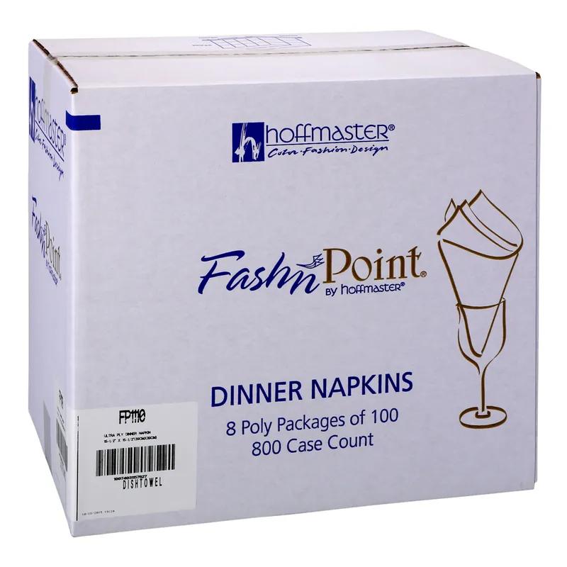 Dinner Napkins White Red Dishtowel Print Paper UltraPLY 800/Case