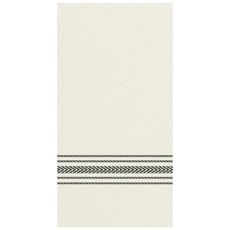 Dinner Napkins White Black Dishtowel Print Tissue Paper Ultra PLY 800/Case