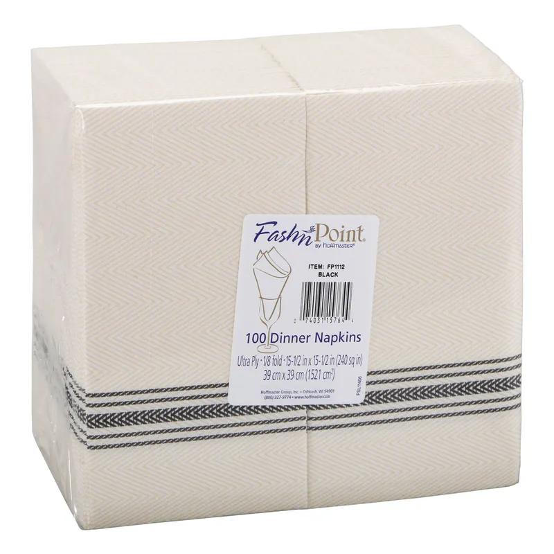 Dinner Napkins White Black Dishtowel Print Tissue Paper Ultra PLY 800/Case