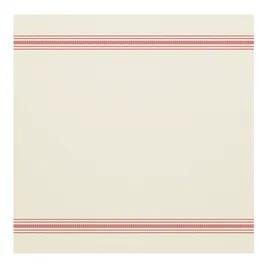 Napkins White Red Dishtowel Print Ultra PLY Flat Pack 750/Case