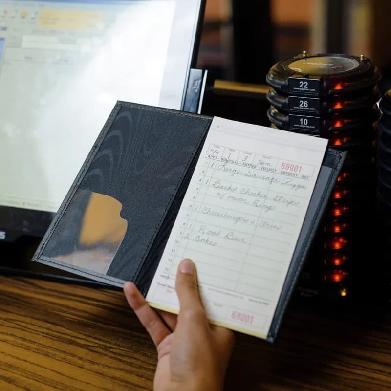 Guest Check 4.25X7.25 IN Green Medium-Wide 2-Part Carbonless 13 Line 50 Sheets/Pack 40 Packs/Case 2000 Count/Case